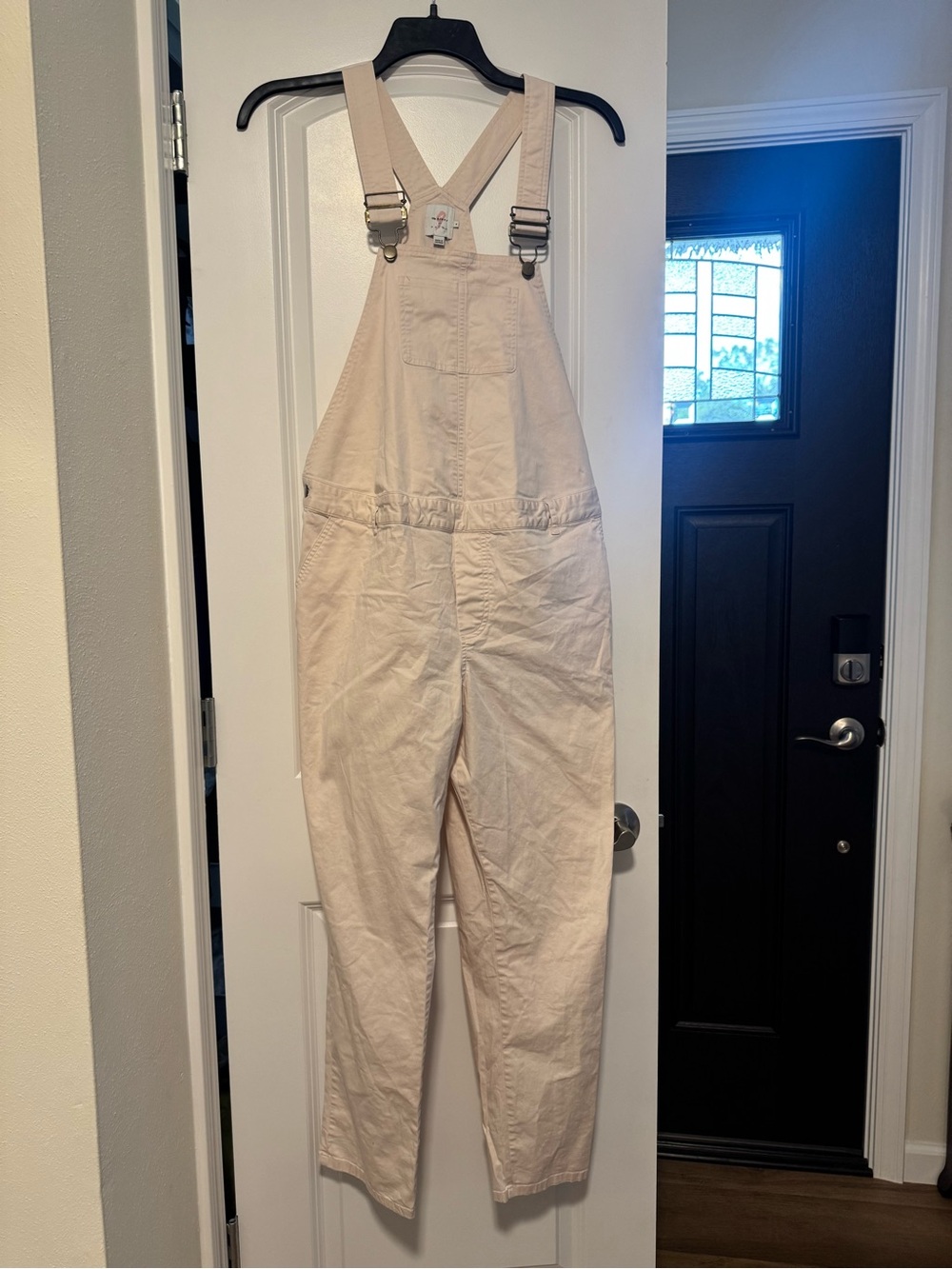 The Nines by HATCH Cream Cotton Maternity Overalls size 6